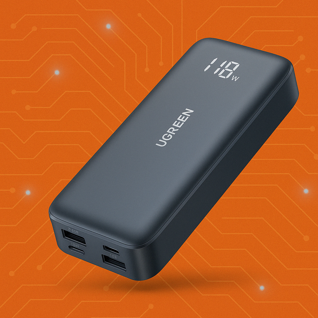 ugreen powerbank 145w 25000 mah snelladen voor laptop en mobiel